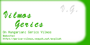 vilmos gerics business card